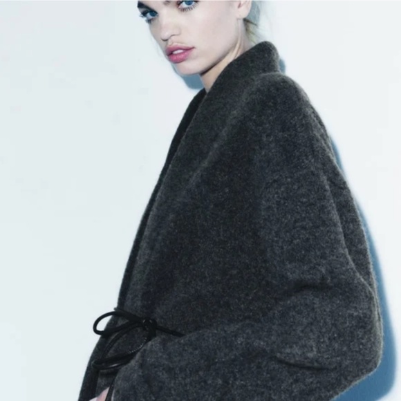 Zara Belted Cropped Wool Sweater - Picture 10 of 15